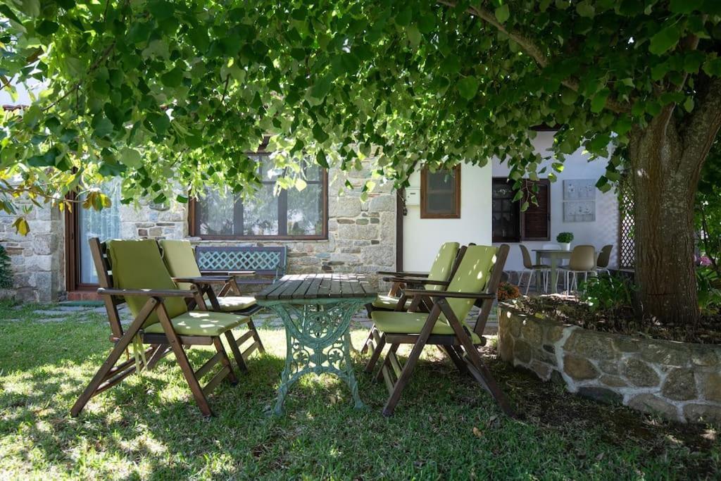 Traditionelles Appartement Athos Shadow Am Meer Paralia Sikias Eksteriør bilde
